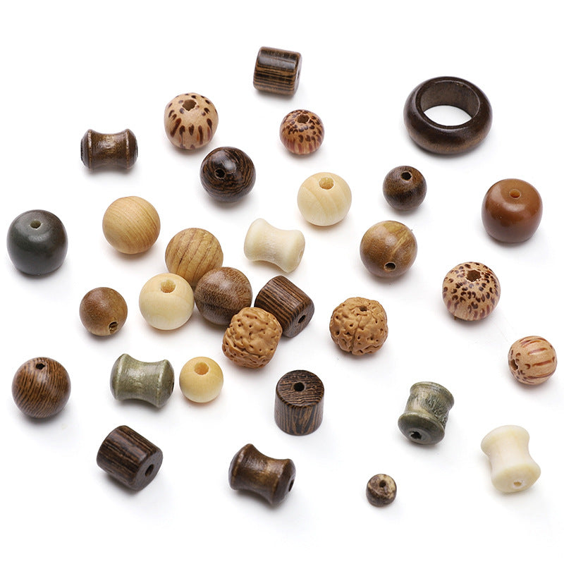 Retro Wooden Milky Bamboo Wooden Beads Bead Making Kit