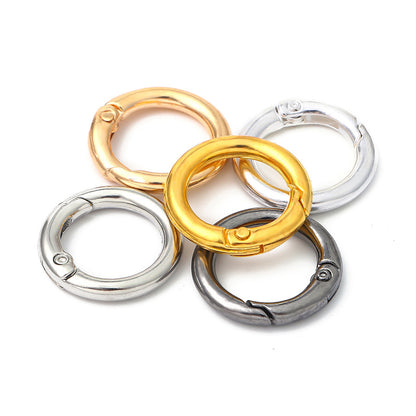 Alloy Spring Ring Clasps Keychain (Gold-Plated Multi-Size)