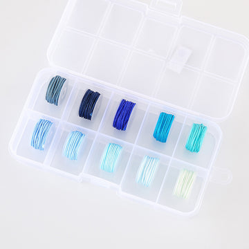 Jewelry Making Nylon Cord - Blue Series 10 Colors, 0.8mm