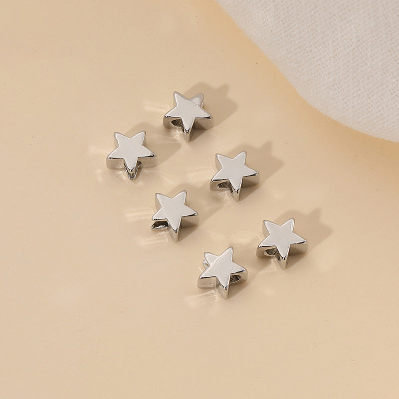 Five-Point Star Charm – Gold-Plated Copper, 5/6/8 mm