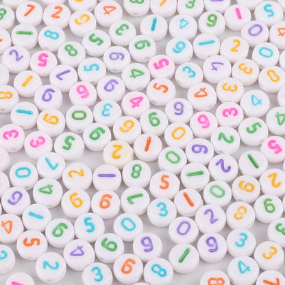 Acrylic Letter Beads White Background And Colorful Words
