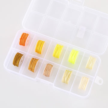 DIY Bracelet Nylon Cord Set - Yellow Series 10 Colors,  0.8mm