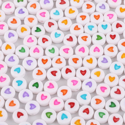 Acrylic Letter Beads White Background And Colorful Words