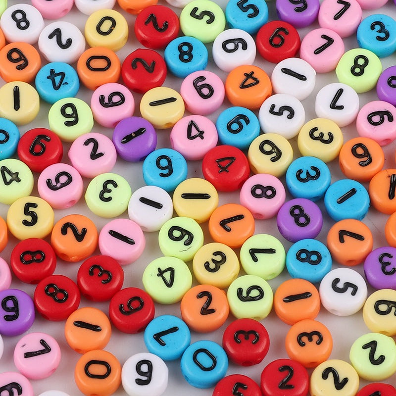 Acrylic Letter Beads Colorful Background And Black Words