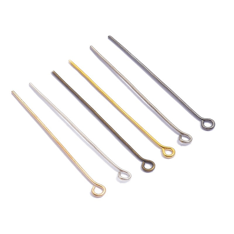 Iron 9-Shaped Pins For Earring Making(Multi-Size & Color Options)