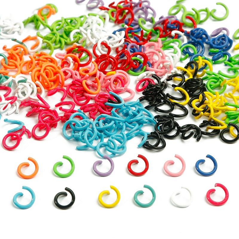 Colorful DIY Keychain Jump Rings (8mm, 1.2mm wire)