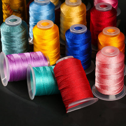Glossy 0.7mm Braided Nylon Thread, Handmade Tassel Cord for Jewelry Making, Friendship Bracelets & Decorative Crafts