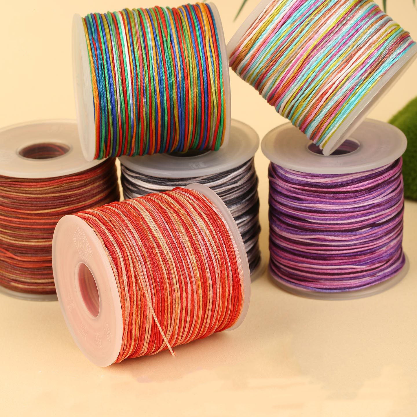 0.7mm Multicolor Nylon Braiding Thread for Jewelry & Handmade Beadwork