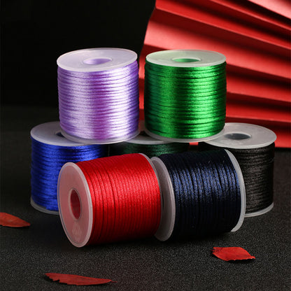 2mm Decorative Nylon Silk Cord for Handmade Accessories, Lucky Bracelets & Pendant Weaving