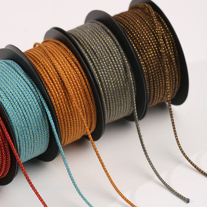 Starry Pattern 1.5mm Decorative Craft Cord, Mambo Style Jewelry String for Bracelet Weaving, Pendant Design & Handmade Projects