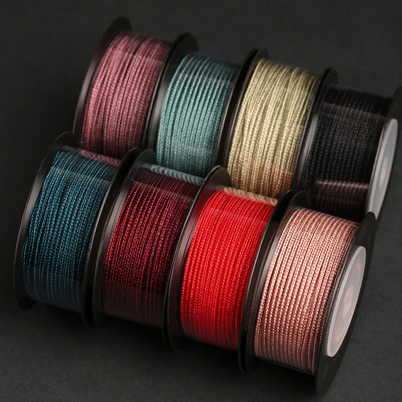 1.5mm Soft Eight-Strand Cord for DIY Bracelet Crafts, Handwoven Jewelry Rope, Braided Thread for Handmade Accessories