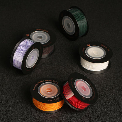 1mm Premium Core-Spun Elastic Cord for DIY Jewelry, Handcrafted Beading String, Stretchable Bracelet & Prayer Bead Cord, Wholesale