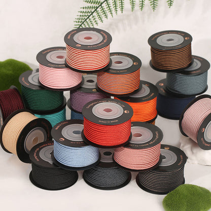 Decorative 8-Strand Cord for Jewelry Crafts, 2.5mm Soft Braided String for Bracelet Making, Knotting & Creative DIY Use