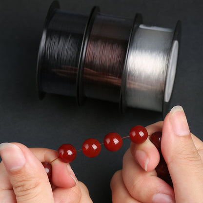0.6mm Korean Round Crystal Elastic Cord for DIY Beading, Stretch Jewelry String, Strong & Smooth, Fade-Resistant, 65m