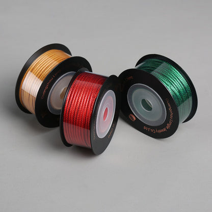 1.5mm Korean-Style Coated Weaving Thread for Handmade Jewelry, Bracelet Knotting & Traditional Craft Work, Multi-Color