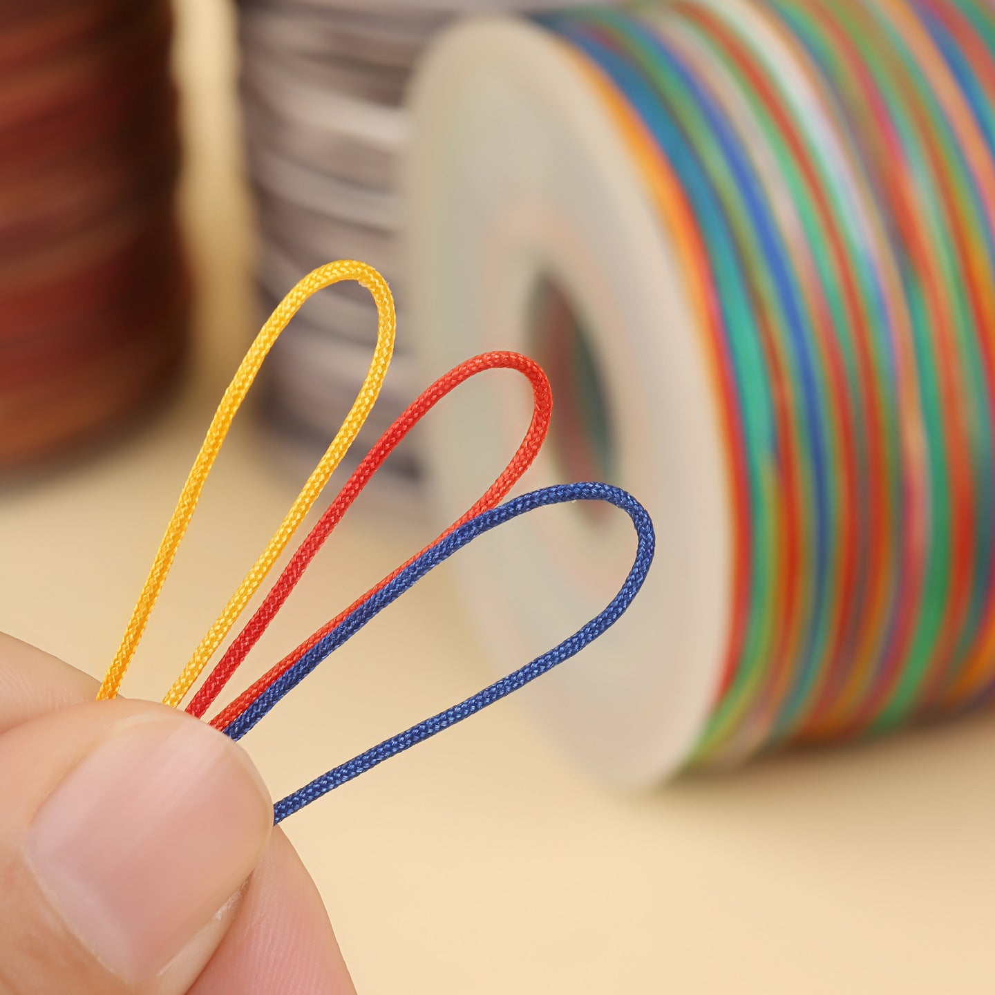 0.7mm Multicolor Nylon Braiding Thread for Jewelry & Handmade Beadwork