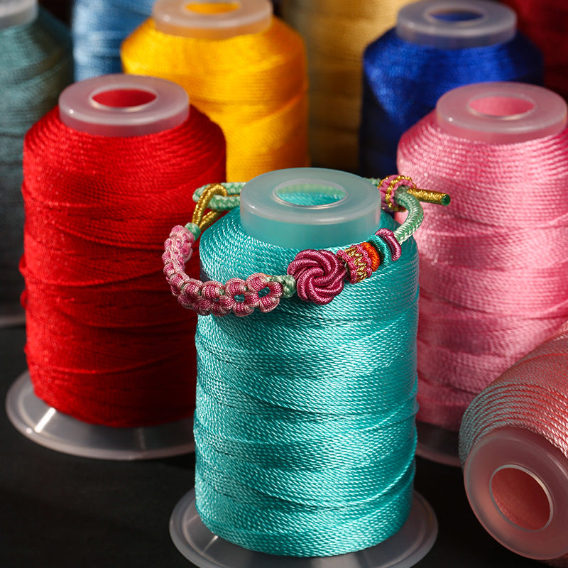 Glossy 0.7mm Braided Nylon Thread, Handmade Tassel Cord for Jewelry Making, Friendship Bracelets & Decorative Crafts