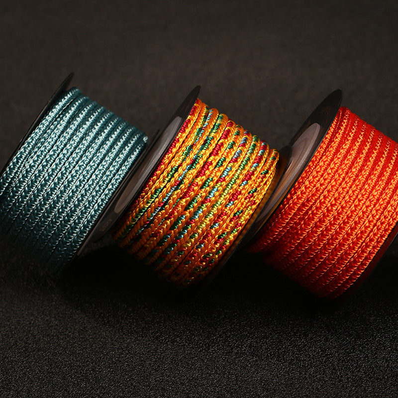 3mm Ethnic Pattern Craft String, Braided Decorative Cord for Handmade Bracelets, Charms & Accessories