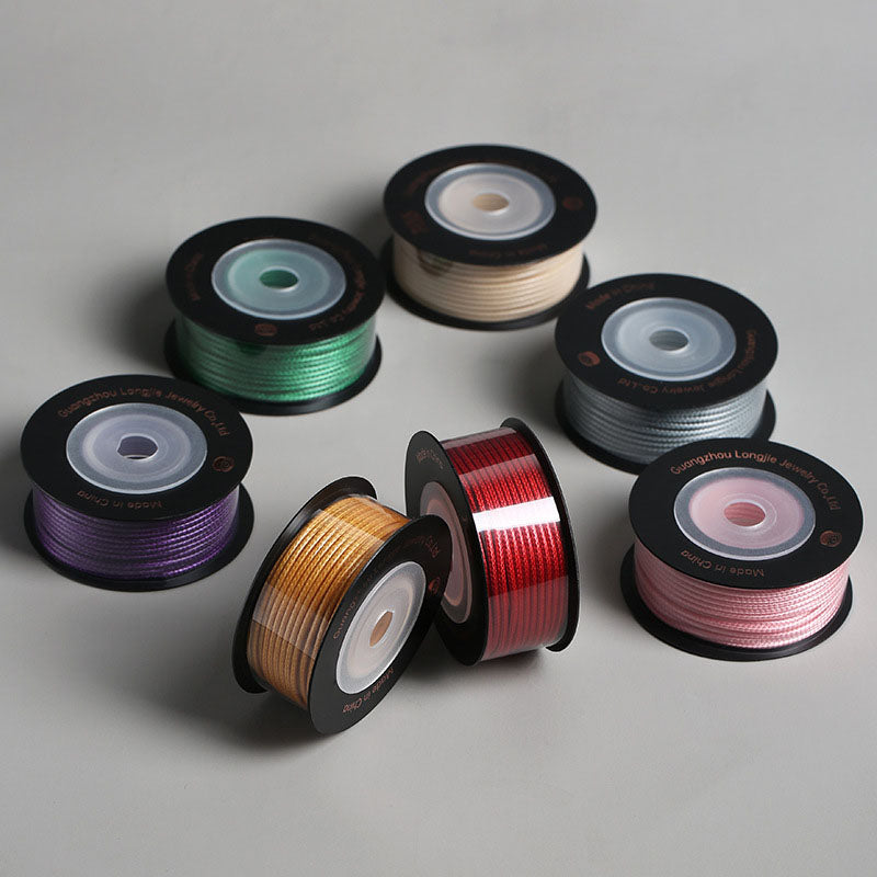 1.5mm Korean-Style Coated Weaving Thread for Handmade Jewelry, Bracelet Knotting & Traditional Craft Work, Multi-Color
