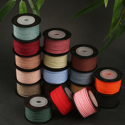 3.0mm Durable Woven Cord for Jewelry Making & Handmade Decoration, Nylon Braided Rope for Wristbands, Pendants & DIY Craft Use