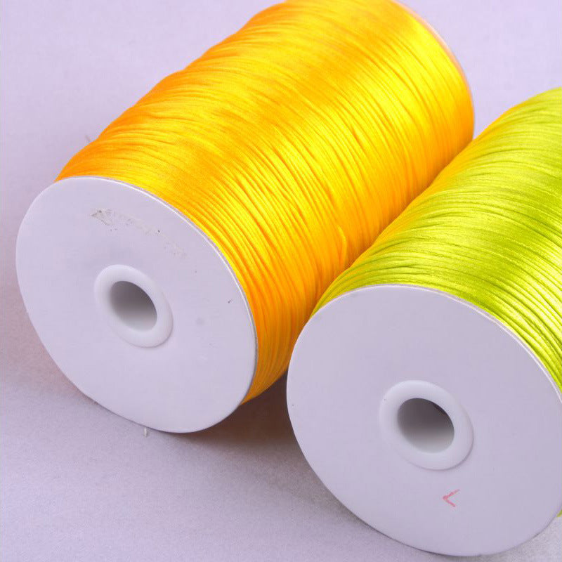1.5mm Chinese Knot Nylon Cord for DIY Braiding, Korean Silk Craft String, Jewelry Making Cord, Fade-Resistant Weaving Rope, 500m Bulk Roll