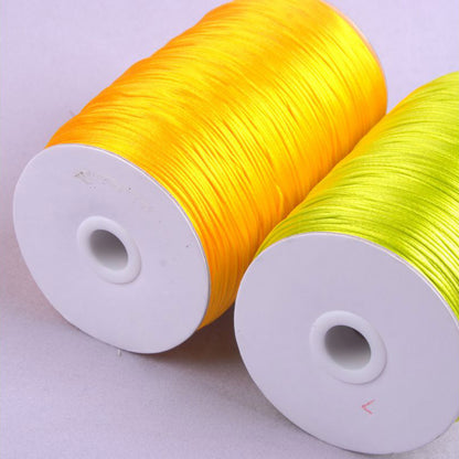 1.5mm Chinese Knot Nylon Cord for DIY Braiding, Korean Silk Craft String, Jewelry Making Cord, Fade-Resistant Weaving Rope, 500m Bulk Roll