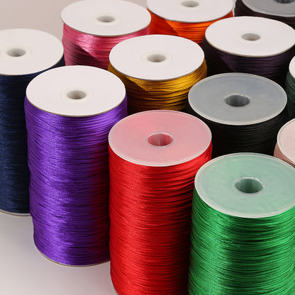 No.6 Ice Silk Jewelry Cord 2.0mm Braided String for Bracelet Craft, Necklace Design, Knot Weaving & Handmade Accessories