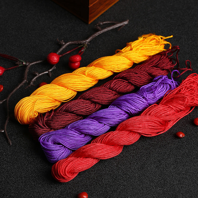 1mm Nylon Weaving String for Bracelet Crafting, Pendant Assembly and Ornamental Handmade Designs, Various Colors