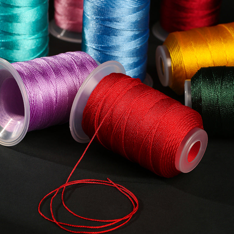 Glossy 0.7mm Braided Nylon Thread, Handmade Tassel Cord for Jewelry Making, Friendship Bracelets & Decorative Crafts
