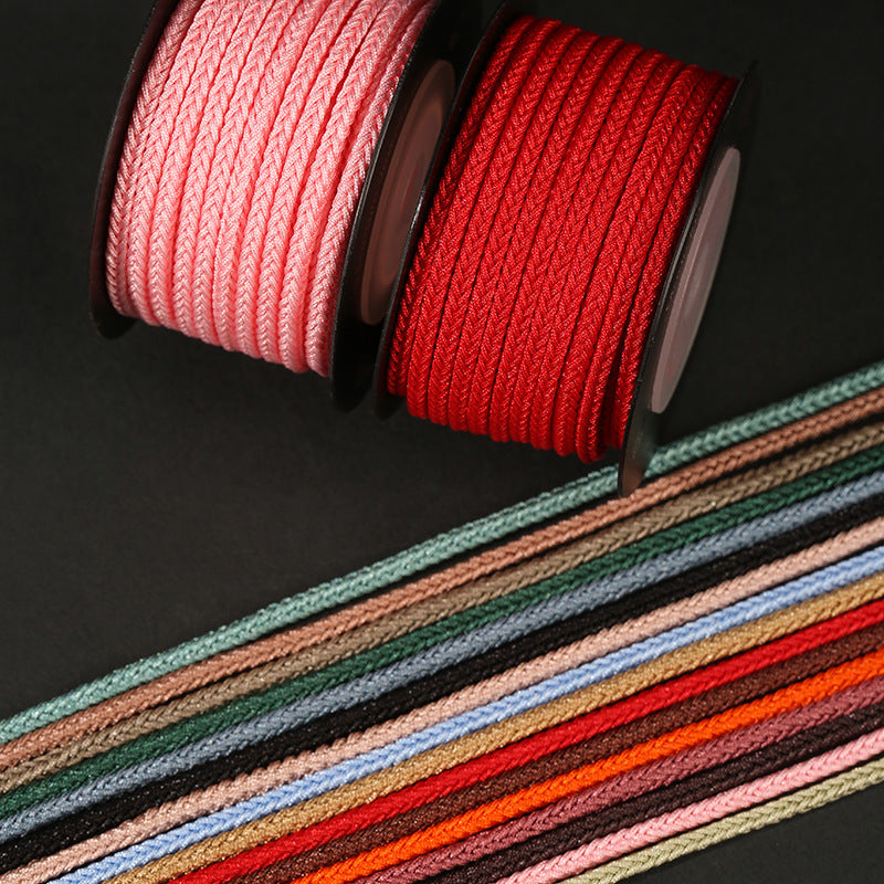 3.0mm Durable Woven Cord for Jewelry Making & Handmade Decoration, Nylon Braided Rope for Wristbands, Pendants & DIY Craft Use