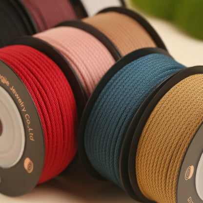 1.5mm Decorative Corn Cord for Handmade Jewelry, Flexible Polyester String for Bracelet Making, Wristband Weaving & DIY Craft Projects