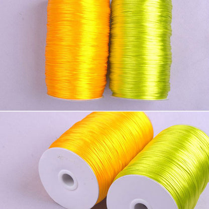 1.5mm Chinese Knot Nylon Cord for DIY Braiding, Korean Silk Craft String, Jewelry Making Cord, Fade-Resistant Weaving Rope, 500m Bulk Roll