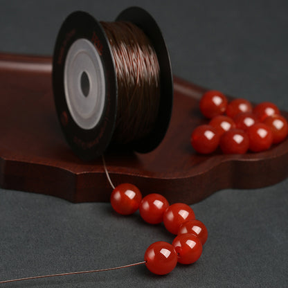 0.6mm Korean Round Crystal Elastic Cord for DIY Beading, Stretch Jewelry String, Strong & Smooth, Fade-Resistant, 65m