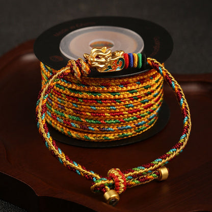 3mm Ethnic Pattern Craft String, Braided Decorative Cord for Handmade Bracelets, Charms & Accessories