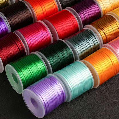 2mm Decorative Nylon Silk Cord for Handmade Accessories, Lucky Bracelets & Pendant Weaving