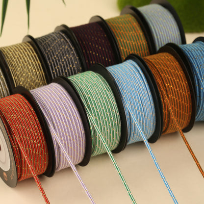 DIY Bracelet Making Cord 2.0mm, Polyester Cotton Ethnic Rope for Handmade Jewelry & Creative Craft Use