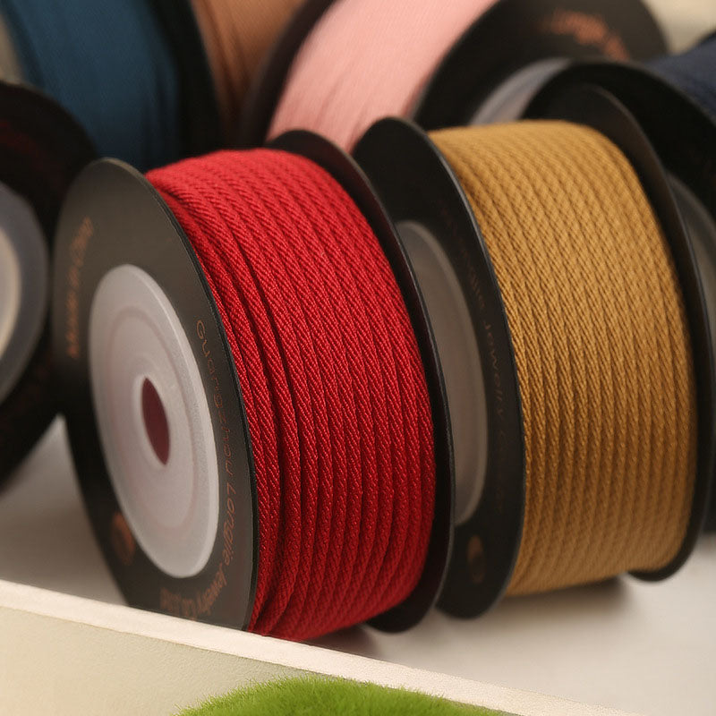 1.5mm Decorative Corn Cord for Handmade Jewelry, Flexible Polyester String for Bracelet Making, Wristband Weaving & DIY Craft Projects