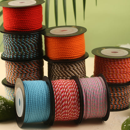 2.2mm Cotton Twist Braiding Cord for DIY Accessories, Decorative Starry Rope for Bracelets & Handcrafted Jewelry, Wholesale Available
