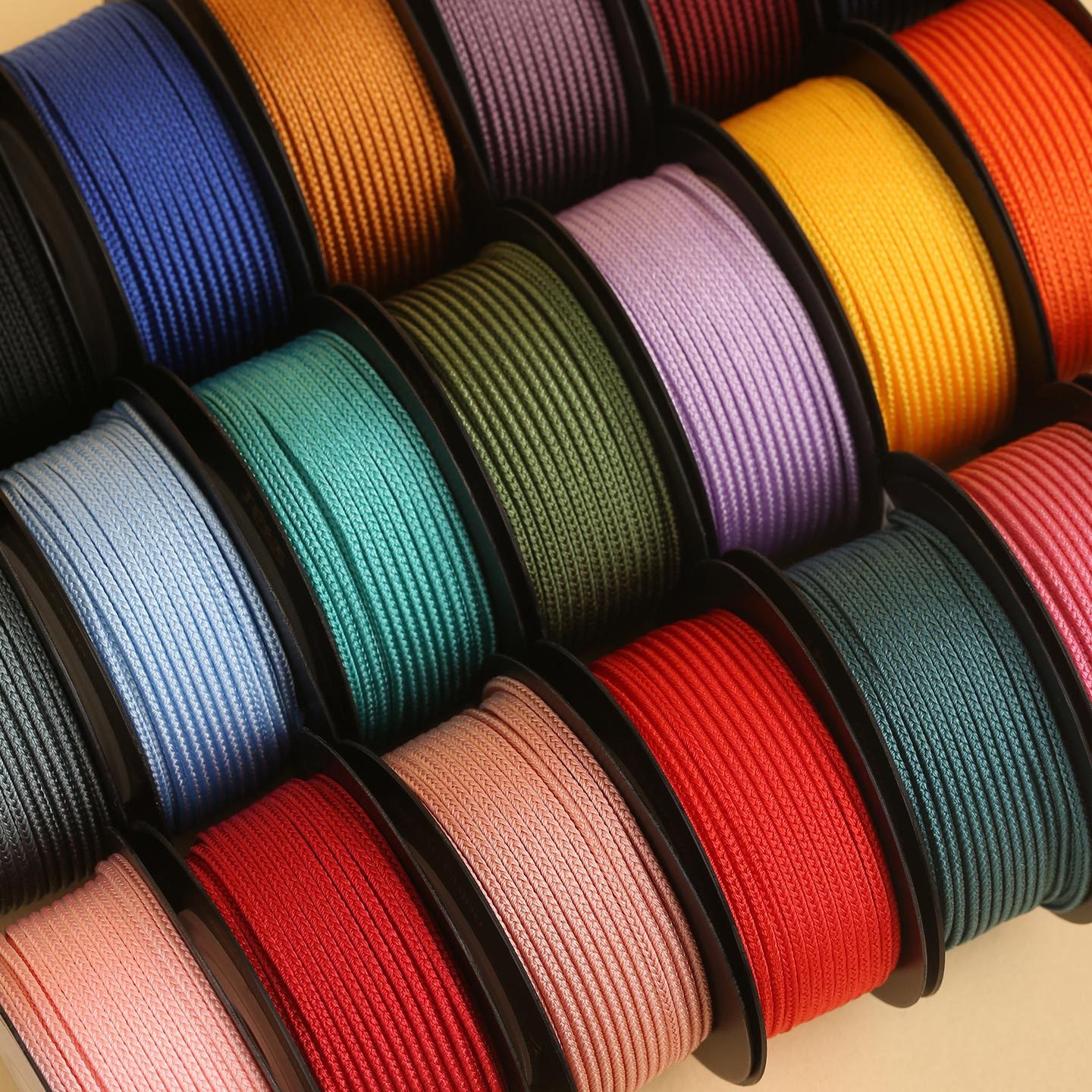 1.5mm individually packed Soft Eight-Strand Cord is made from high-quality polyester, offering excellent durability, flexibility, and long-lasting performance.  making it perfect for bracelet making, jewelry crafting, and various DIY handmade projects.