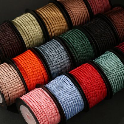 3.0mm Durable Woven Cord for Jewelry Making & Handmade Decoration, Nylon Braided Rope for Wristbands, Pendants & DIY Craft Use