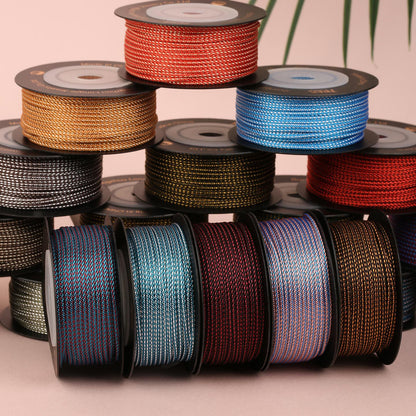 DIY Jewelry Making Cord 1.5mm Dragon Beard Pattern Rope, Handmade Bracelet String, Bodhi Knot Craft Material, Multi-Color Selection