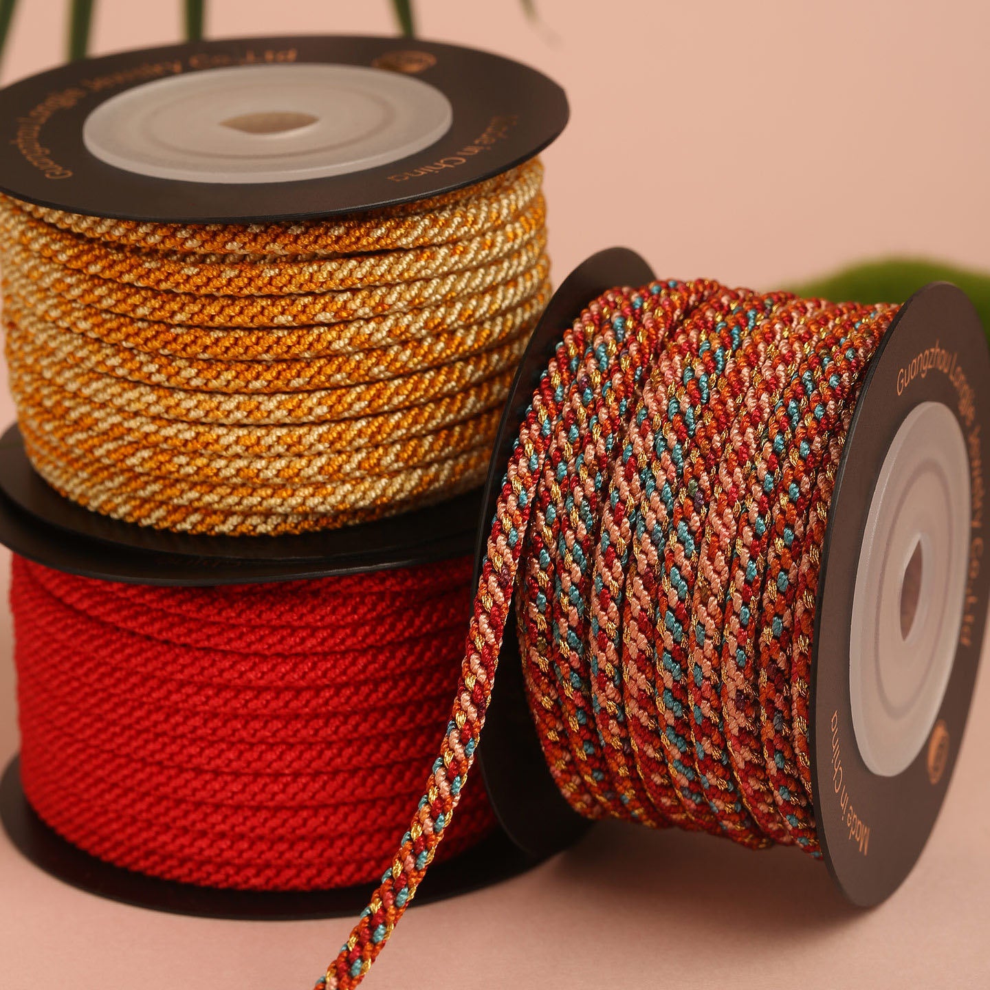 3.0mm Textured Corn Braided Rope for Handmade Jewelry Projects, Strong Nylon Cord for DIY Bracelets & Creative Crafts