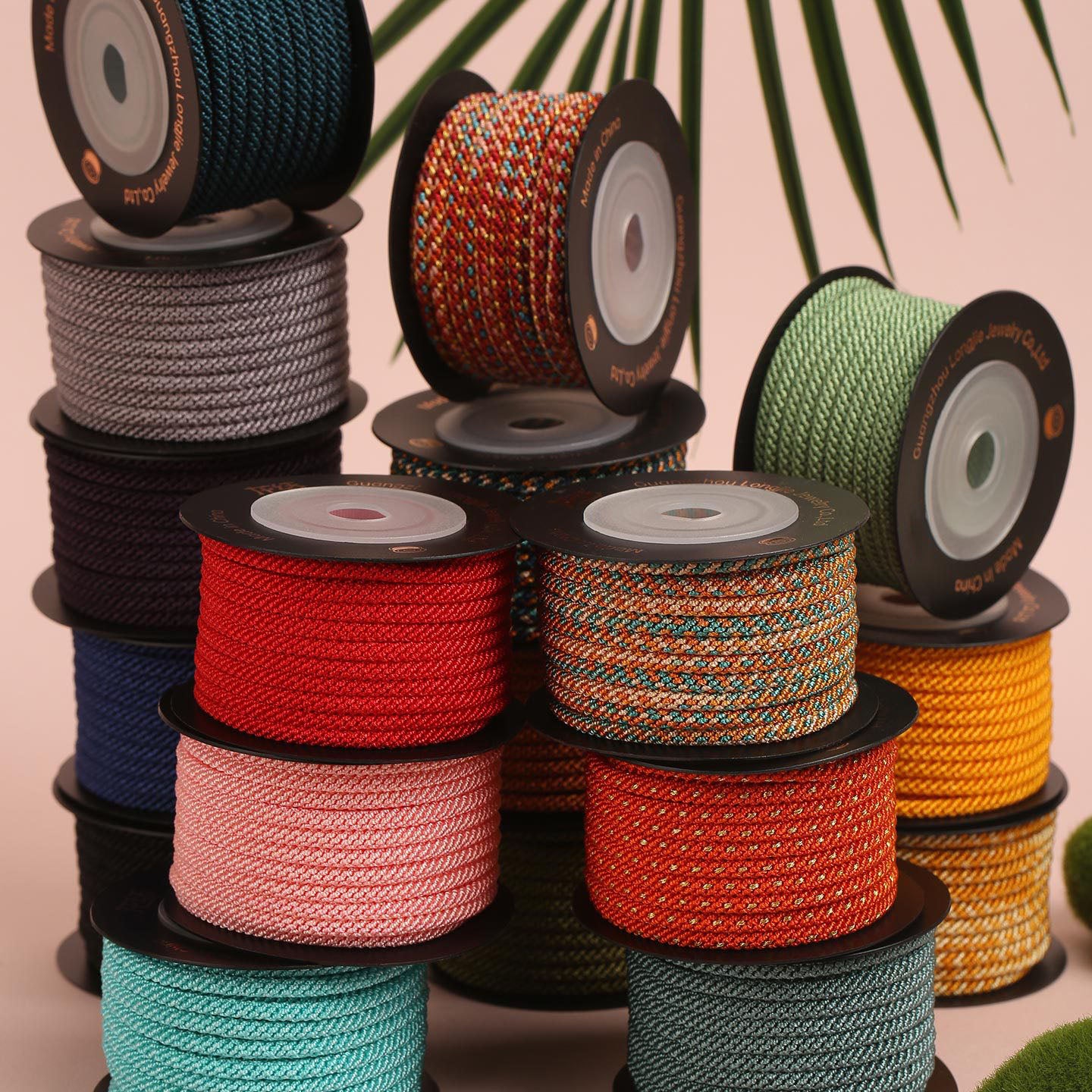 3.0mm Textured Corn Braided Rope for Handmade Jewelry Projects, Strong Nylon Cord for DIY Bracelets & Creative Crafts