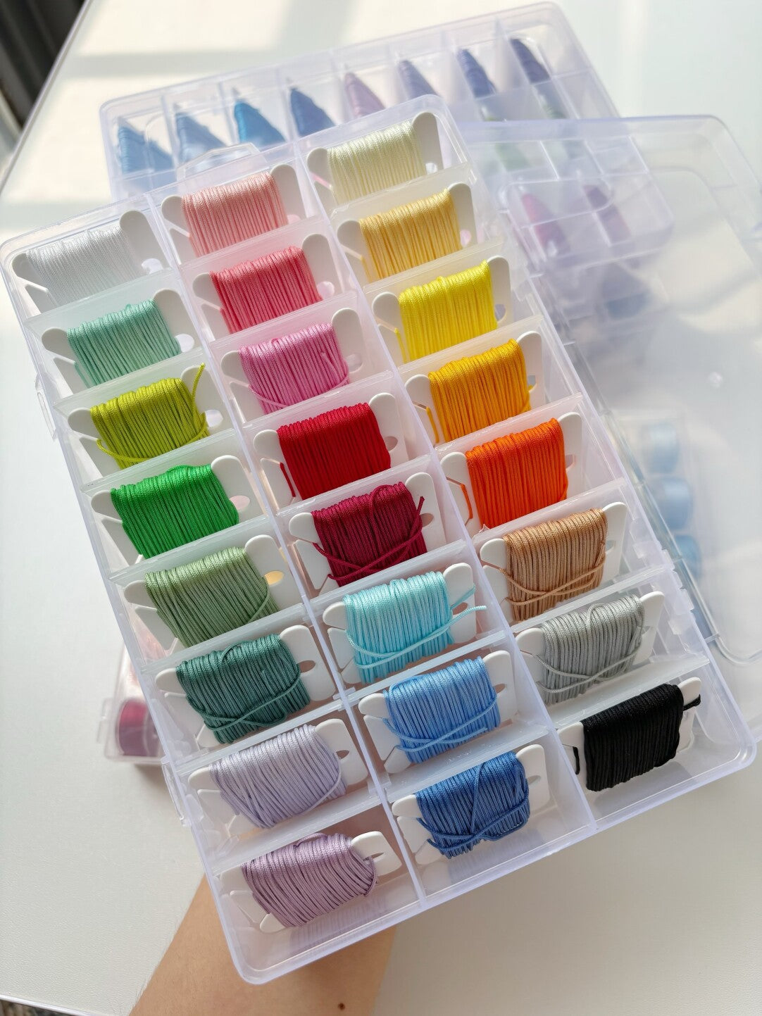 0.8mm Nylon Cord Set – 24 Colors for DIY Knotting, Jewelry & Craft Projects