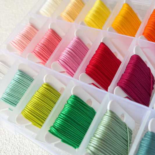 0.8mm Nylon Cord Set – 24 Colors for DIY Knotting, Jewelry & Craft Projects