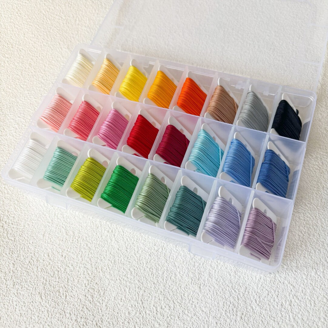 0.8mm Nylon Cord Set – 24 Colors for DIY Knotting, Jewelry & Craft Projects