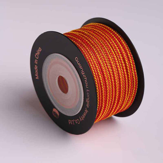 3.0mm Yun Luo Two-Tone Cord for DIY Bracelet & Necklace Making, Handwoven Jewelry Rope, Multi-Color Craft Cord