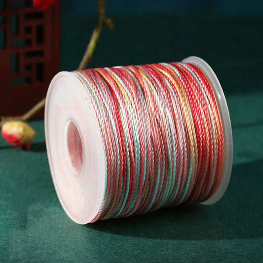 1.0mm Colorful Braided Nylon Cord for DIY Bracelet Making, Beading String, Jewelry Braiding Thread, Fade-Resistant,Colors