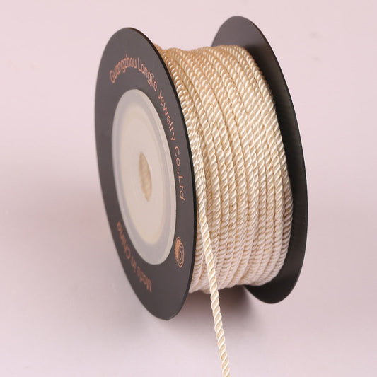 1.5mm Twisted Cord for Bracelet & Pendant Making, DIY Handwoven Jewelry, Bodhi Beads, Golden Thread Craft String, Multi-Color Options
