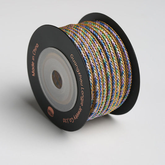 3.0mm Rainbow 8-Strand Braided Cord for DIY Bracelet Making, Jewelry Craft Rope, Handwoven Wrist Cord, Decorative Braiding String, Multi-Color Options